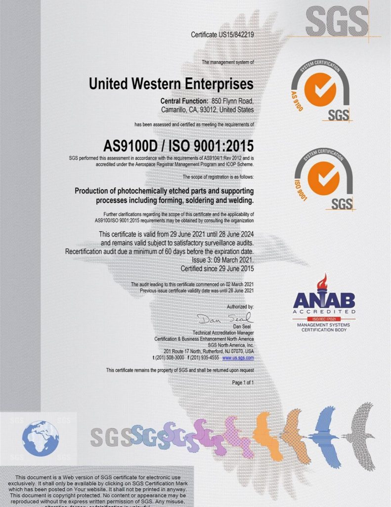 UWE Certifications